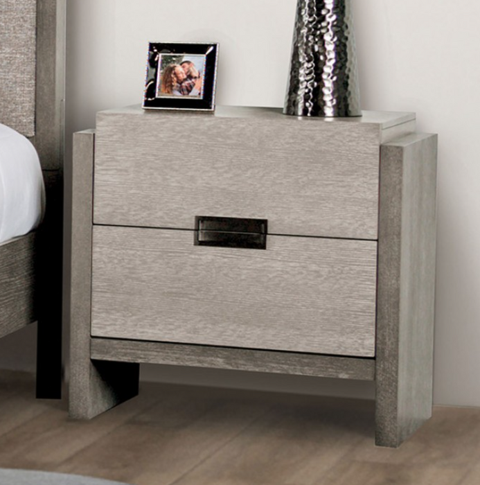 GRIST  NIGHT STAND - Grey Contemporary Night Stand | NorCal Furniture Santa Clara CA