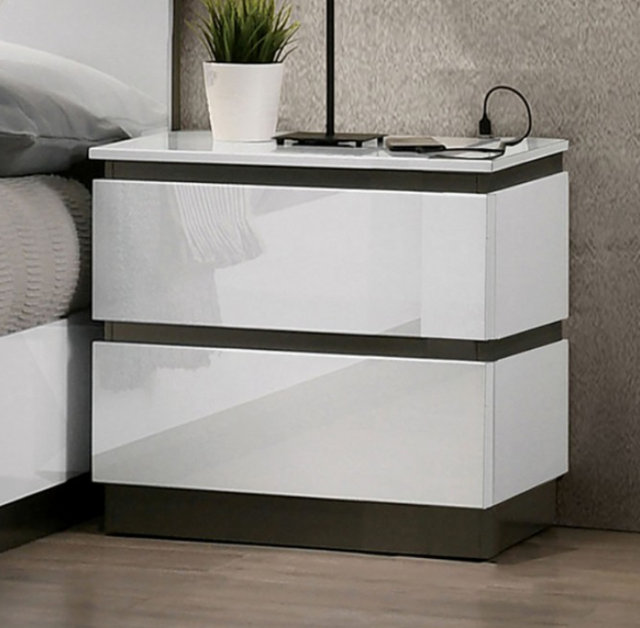 BIRFELL  NIGHT STAND - Gold Contemporary Night Stand | NorCal Furniture Santa Clara CA
