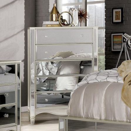 ELORA  CHEST - Grey Glam Chest | NorCal Furniture Santa Clara CA