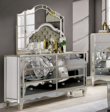 ELORA  DRESSER - Grey Glam Dresser | NorCal Furniture Santa Clara CA