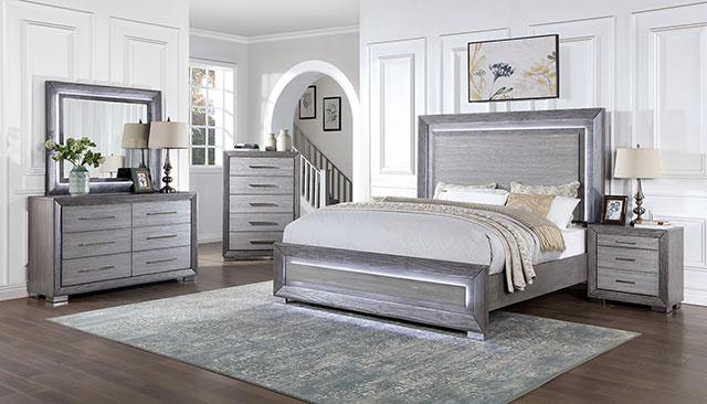 RAIDEN Cal.King, E.King, & Queen Bed, Gray