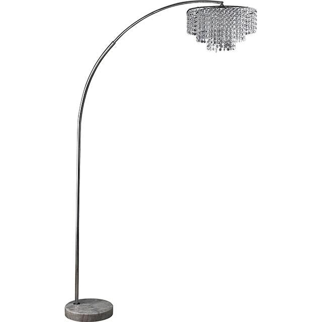 Julie Chrome 62"H Crystal Chrome Arch Lamp