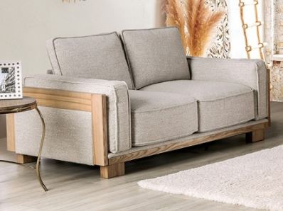 Pine Loveseat - Brown Contemporary Loveseat | NorCal Furniture Santa Clara CA
