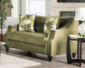 Nova Loveseat - Green Transitional Loveseat | NorCal Furniture Santa Clara CA