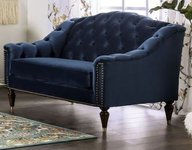 Isle Loveseat - Blue Transitional Loveseat | NorCal Furniture Santa Clara CA