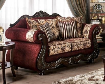 Cali Loveseat - Red Traditional Loveseat | NorCal Furniture Santa Clara CA