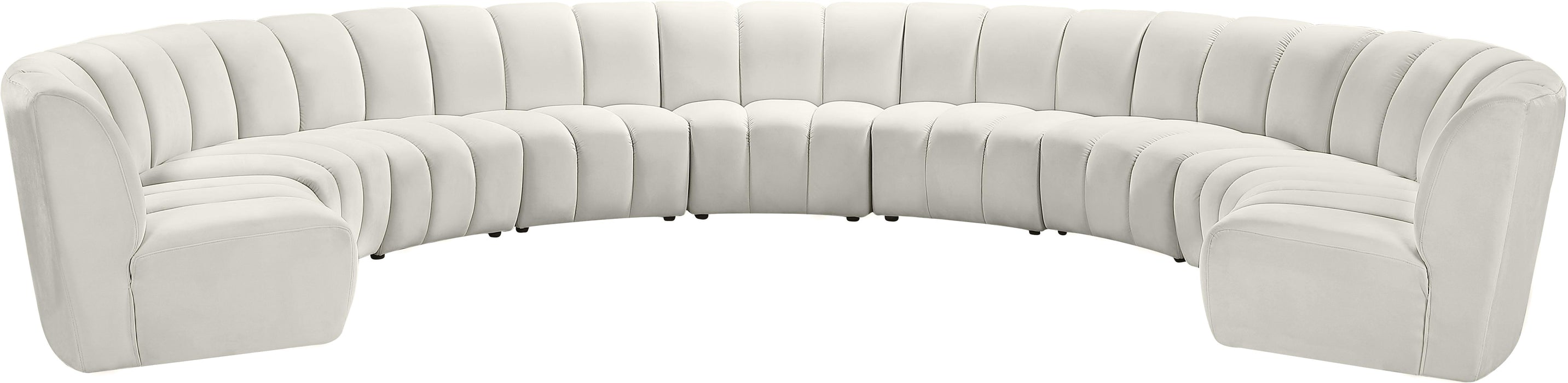 Infinity Cream Velvet 9pc. Modular Sectional
