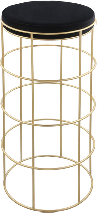 Rebar Black Velvet Bar Stool