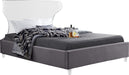 Ghost Grey Velvet Bed