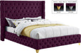 Savan Velvet Bed - Purple