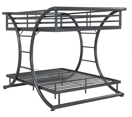 GUNMETAL  FULLFULL BUNK BED - Grey Bunk Bed Bed | NorCal Furniture Santa Clara CA