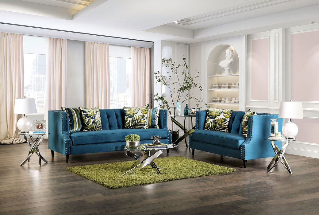 Teal Loveseat