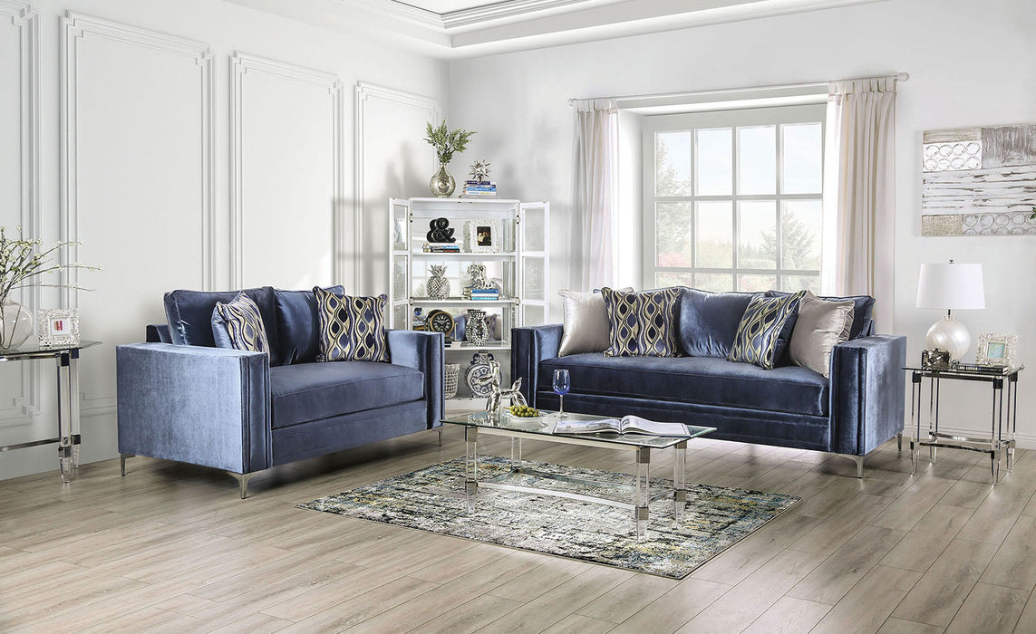 Ocean Loveseat - Blue Contemporary Loveseat | NorCal Furniture Santa Clara CA