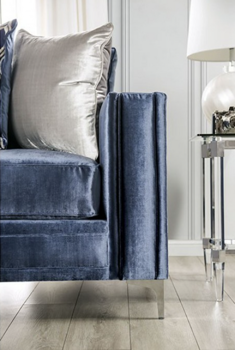 Ocean Loveseat - Blue Contemporary Loveseat | NorCal Furniture Santa Clara CA