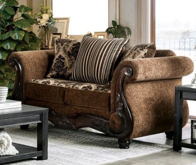 Lago Loveseat - Brown Traditional Loveseat | NorCal Furniture Santa Clara CA