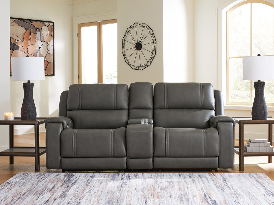 5Z - Pittson Power Reclining Sectional Loveseat with Console