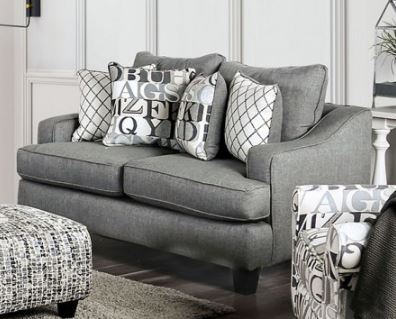 Lux Loveseat - Grey Transitional Loveseat | NorCal Furniture Santa Clara CA