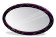 Palace Purple Fabric Oval Mirror