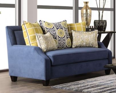 Marsh Loveseat - Blue Transitional Loveseat | NorCal Furniture Santa Clara CA
