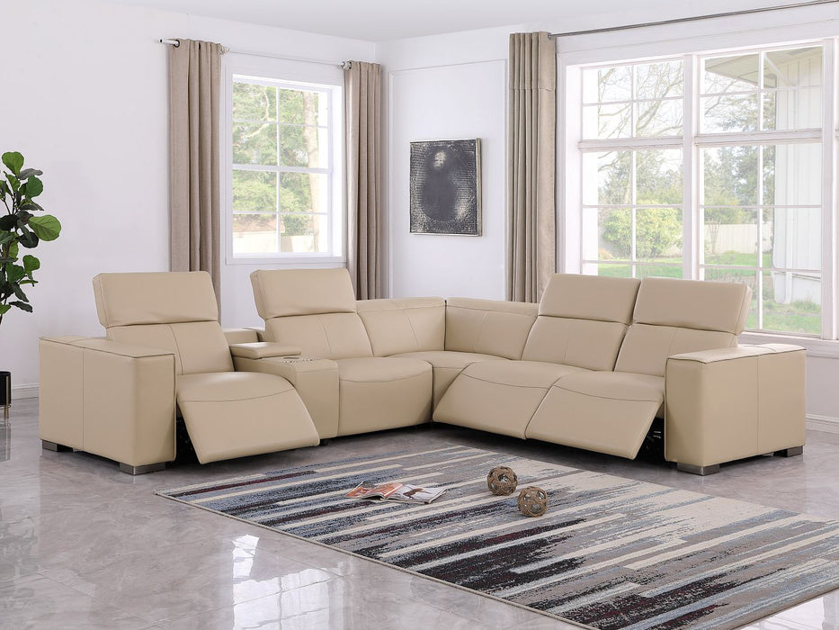 Global United 1208 Beige 6PC Sectional