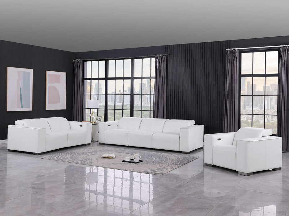 Global United 1208 3-Piece Reclining Set White