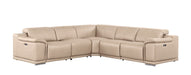 Global United 2679 L-Shaped Power Reclining Sectional – Beige Reclined