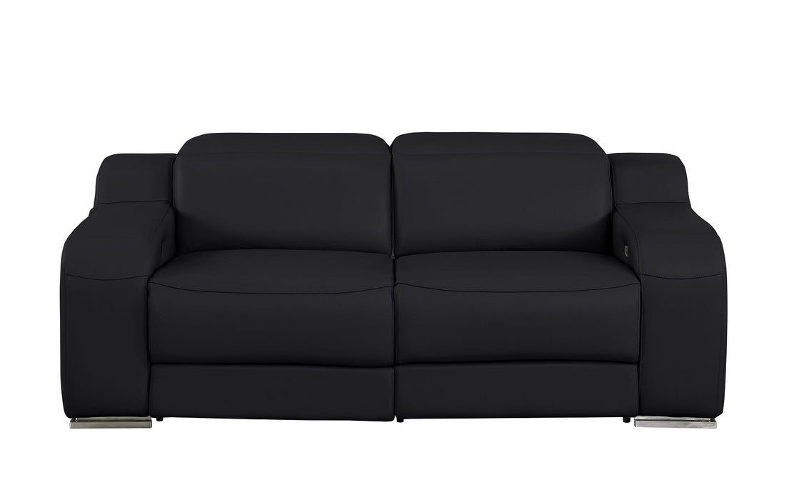 Global United 6111 Power Reclining Loveseat | Genuine Leather