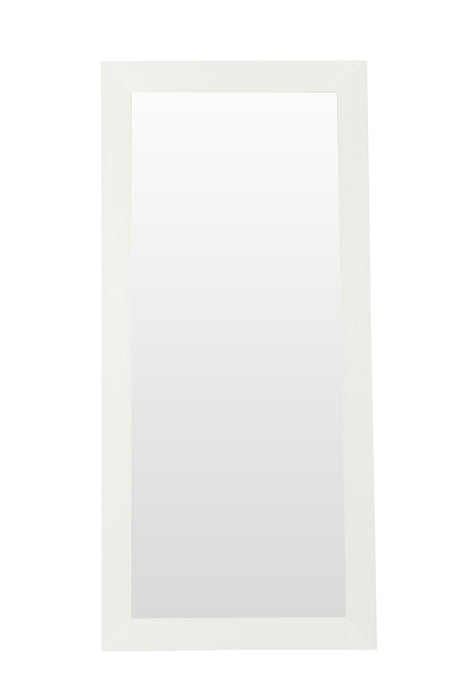 Regal - Modern White Crocodile Floor Mirror