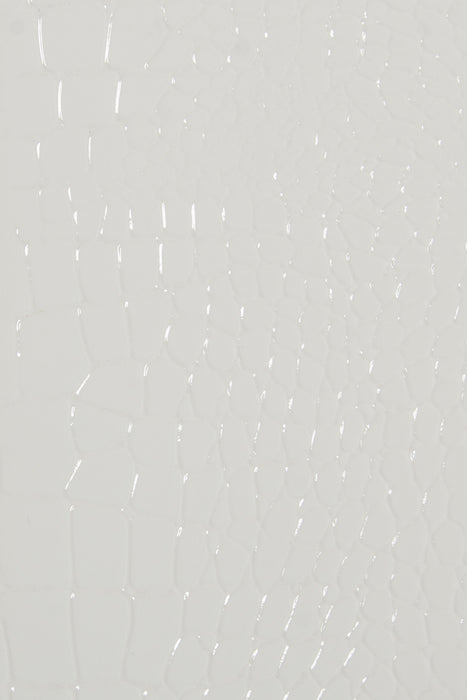 Regal - Modern White Crocodile Floor Mirror