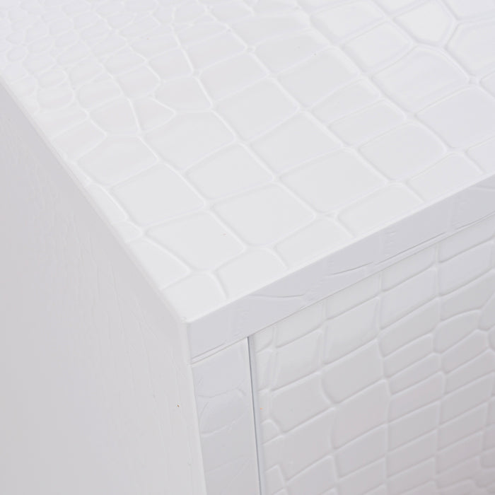 Victoria - Modern White Crocodile Dresser