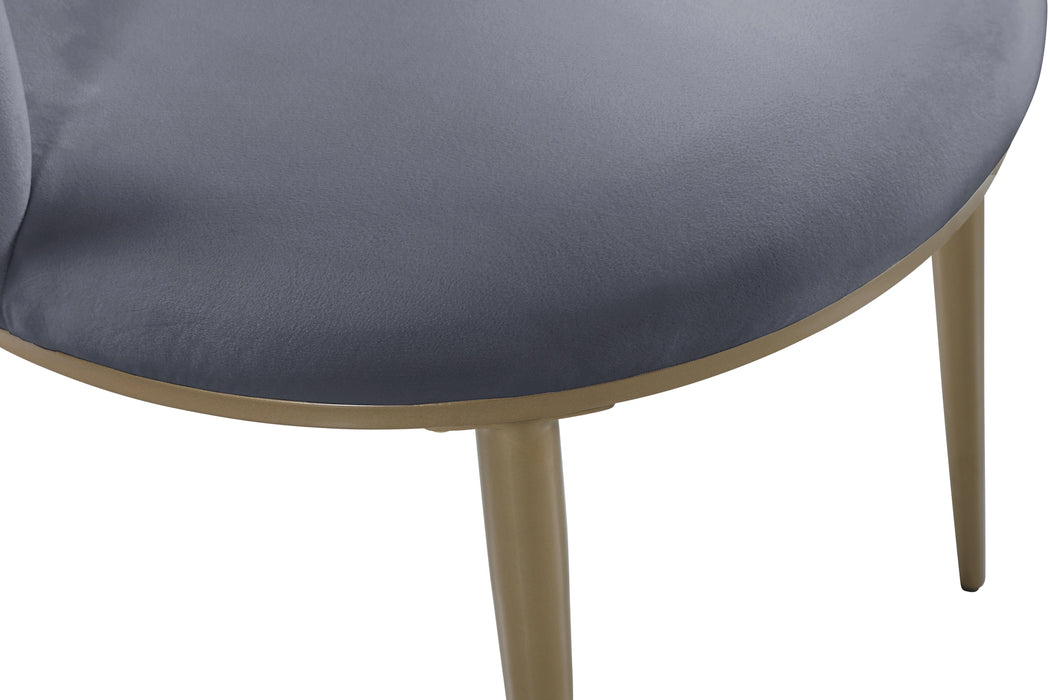 Skylar Grey Velvet Dining Chair