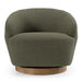 Agatha - Modern Hemp Fabric Swivel Accent Chair