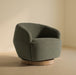 Agatha - Modern Hemp Fabric Swivel Accent Chair