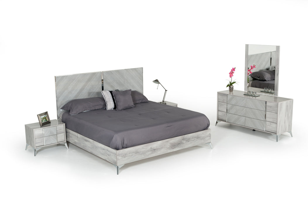 Alexa Italian Modern Grey Mirror