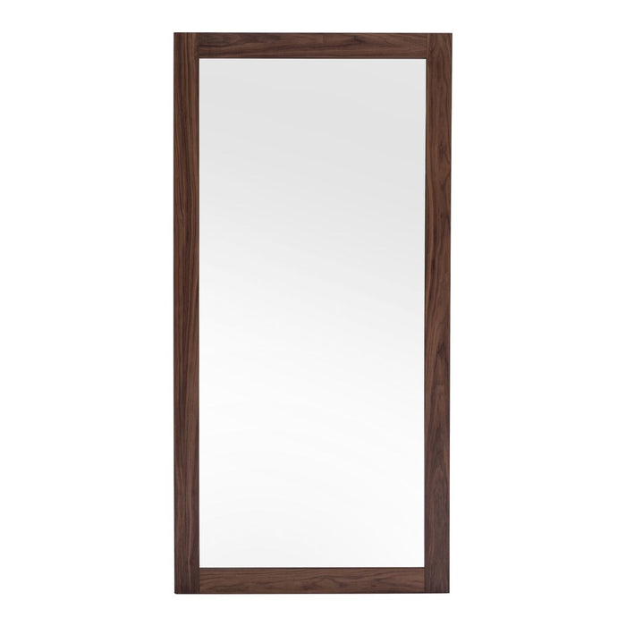 Amberlie - Modern Walnut Floor Mirror
