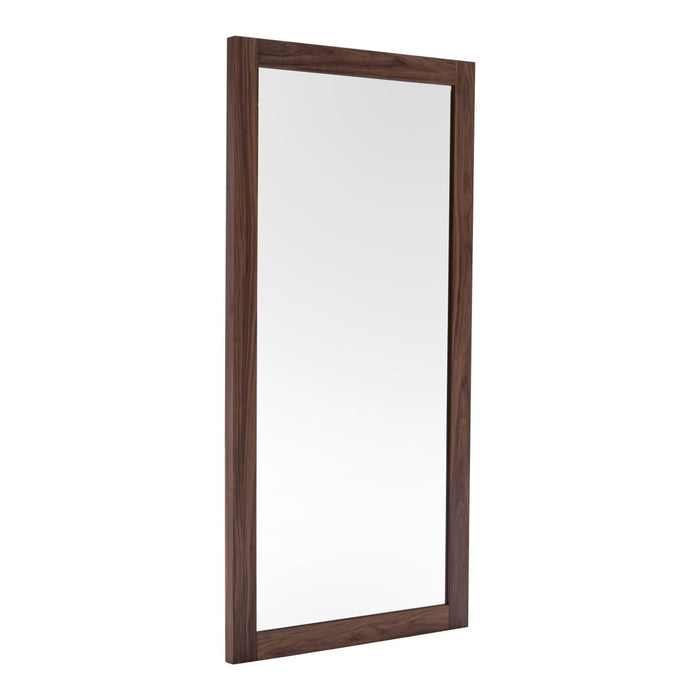 Amberlie - Modern Walnut Floor Mirror