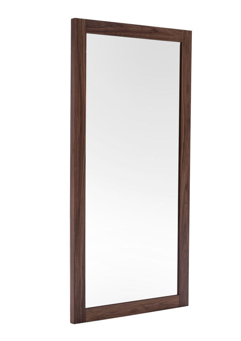 Amberlie - Modern Walnut Floor Mirror