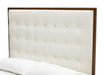 Amberlie - White Vegan Leather & Walnut Bed