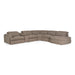 Ambler - Modern Brown Fabric Sectional Sofa w/ 2 Power Recliners Right Facing Chaise