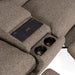 Ambler - Modern Brown Fabric Sectional Sofa w/ 2 Power Recliners Right Facing Chaise