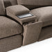Ambler - Modern Brown Fabric Sectional Sofa w/ 2 Power Recliners Right Facing Chaise