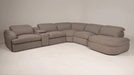 Ambler - Modern Brown Fabric Sectional Sofa w/ 2 Power Recliners Right Facing Chaise