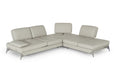 Andrea - Modern Grey Leather Sectional Sofa