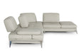 Andrea - Modern Grey Leather Sectional Sofa