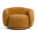 Andrew - Modern Orange Fabric Swivel Accent Chair