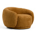 Andrew - Modern Orange Fabric Swivel Accent Chair
