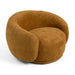 Andrew - Modern Orange Fabric Swivel Accent Chair