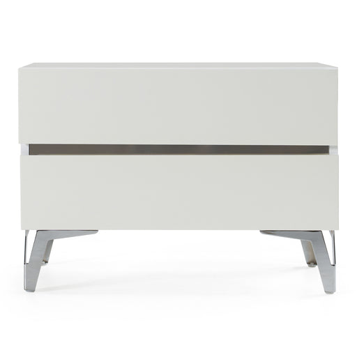 Angela - Italian Modern White Nightstand