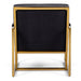 Anton - Modern Grey Velvet + Brass Accent Chair