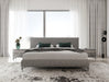 Aria - Italian Modern Grey Fabric EK Bed